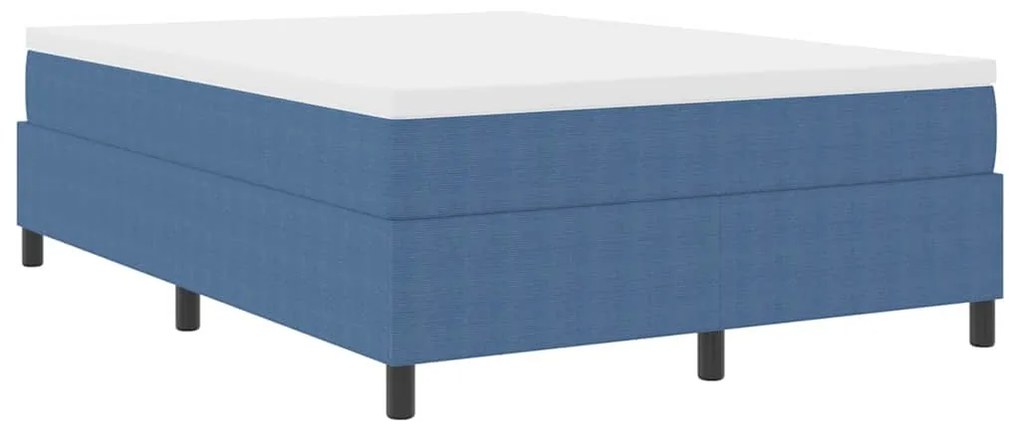 Estrado de Cama Azul 160x200 cm em Tecido Corduroy