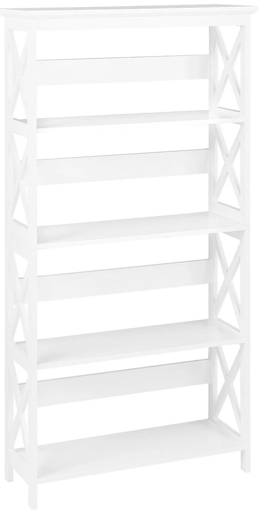 Conjunto de escritório em branco e madeira clara FOSTER/CARTER Beliani