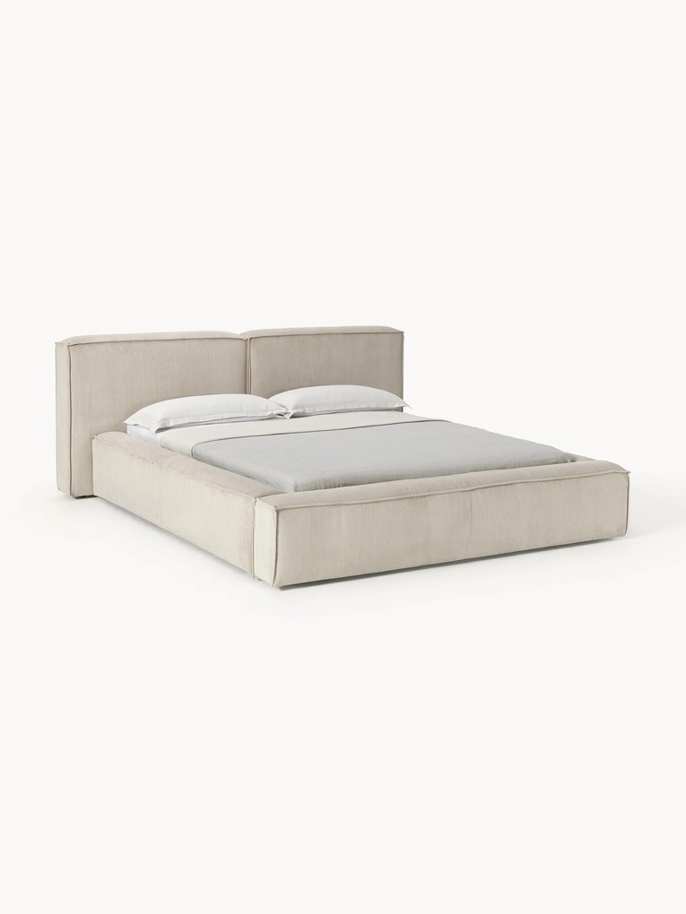 Corduroy Upholstered Bed Lennon
