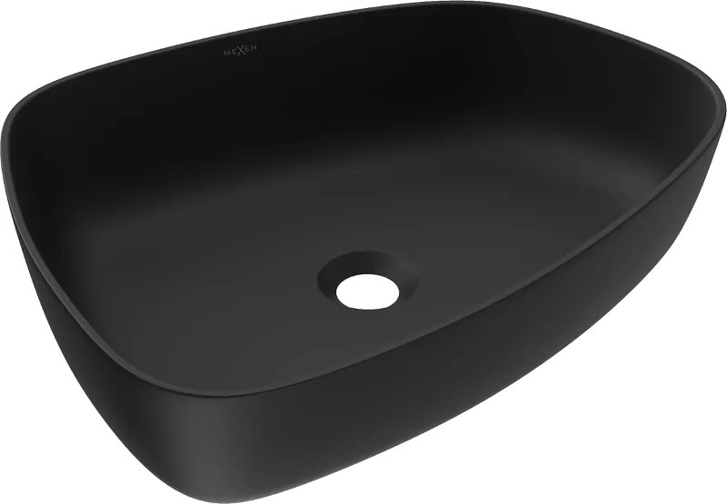 Mexen Ono lavatório de bancada de conglomerado 51 x 39 cm, preto - 23045171