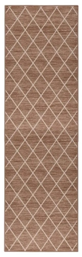 vidaXL Tapete/passadeira 80x350 cm castanho-claro