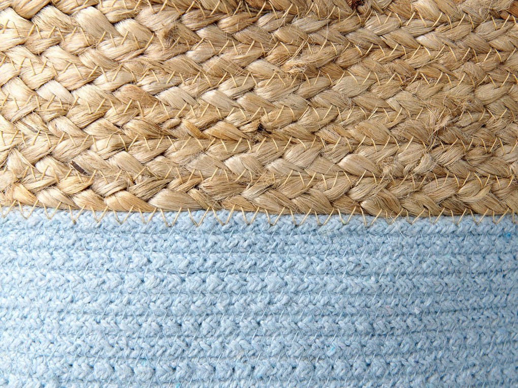 Conjunto de 2 cestos em juta branca e azul GAJAR Beliani