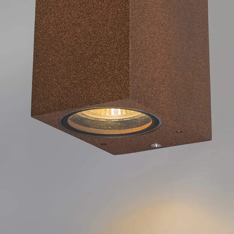 Conjunto de 2 Apliques de Parede Industriais Castanho Oxidado 2-luzes IP44 - Baleno