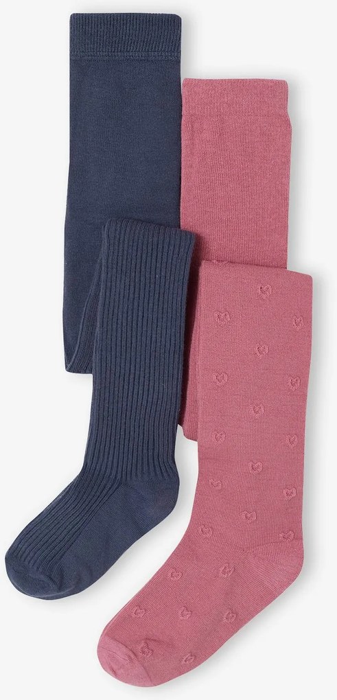 Lote de 2 collants de criança para menina malva