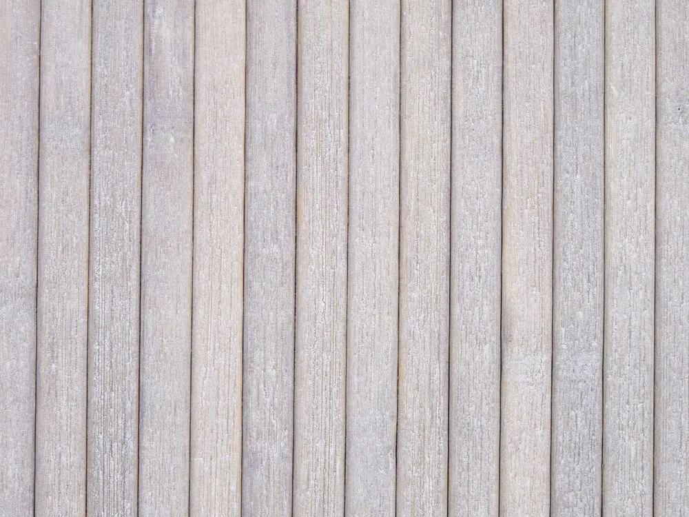 Cesto em madeira de bambu cinzenta 60 cm KALUTARA Beliani