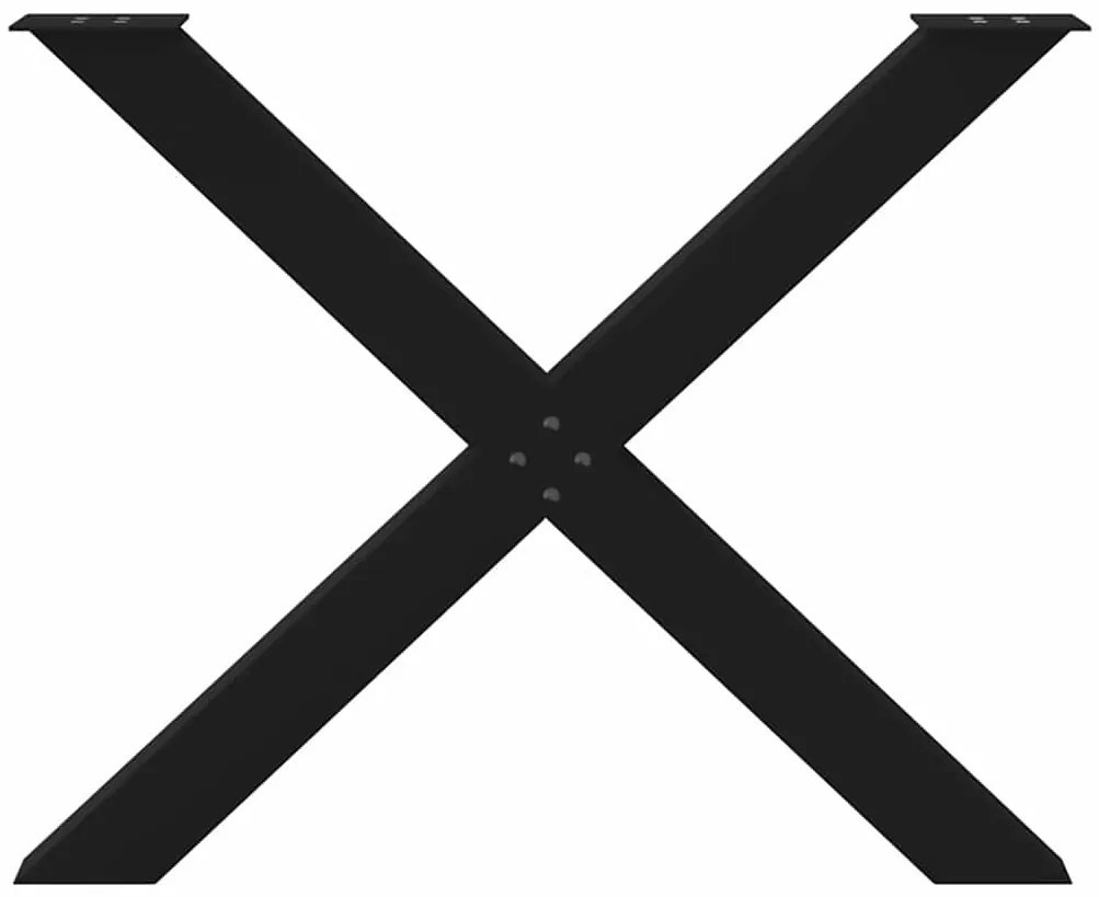 Pés para mesa de jantar em formato de X, 2 peças, preto, 90x (72-73) c