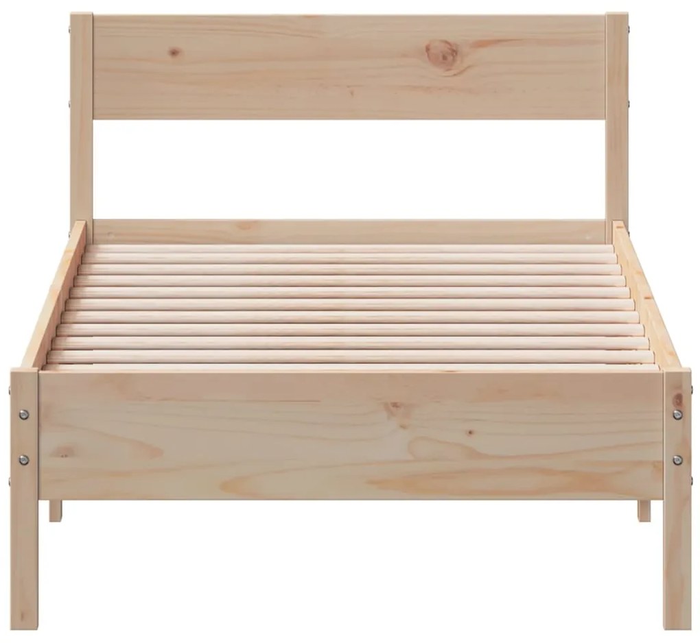 Cama sem colchão 75x190 cm madeira de pinho maciça