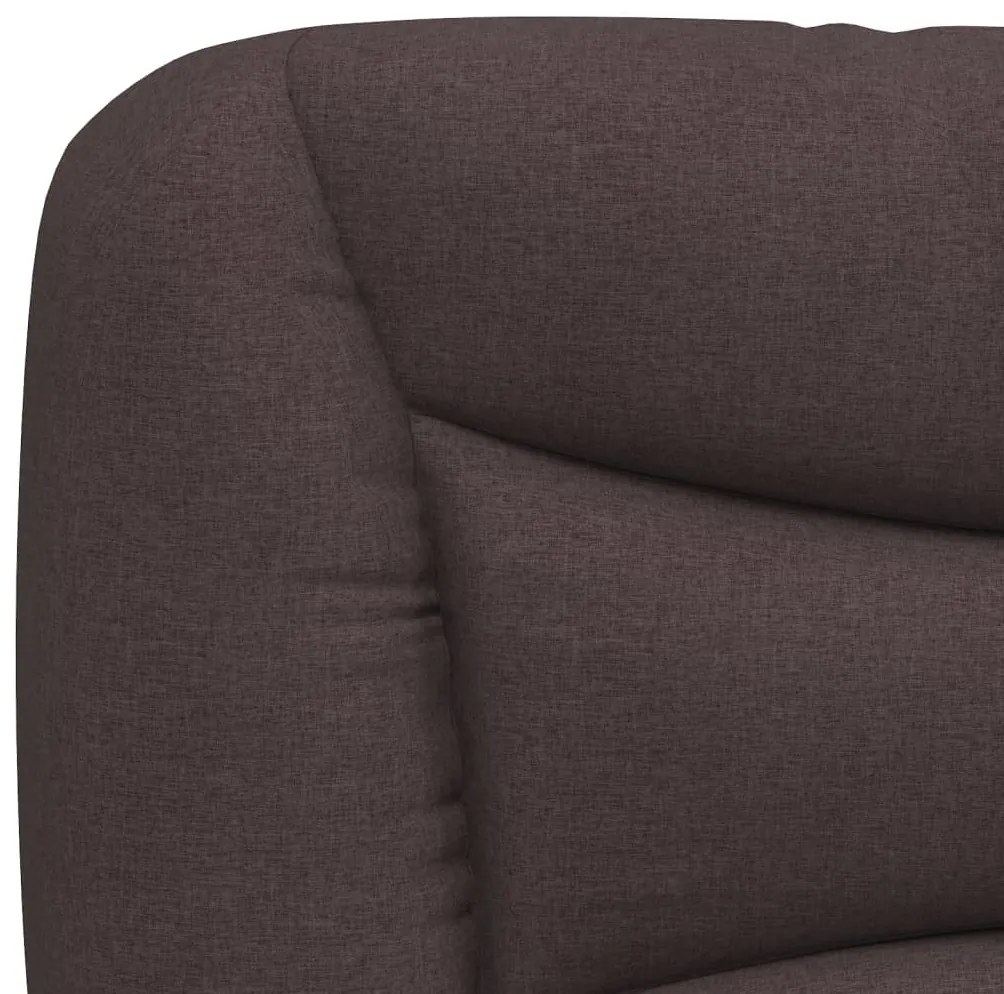 Estrutura de cama sem colchão 90x200 cm tecido castanho-escuro