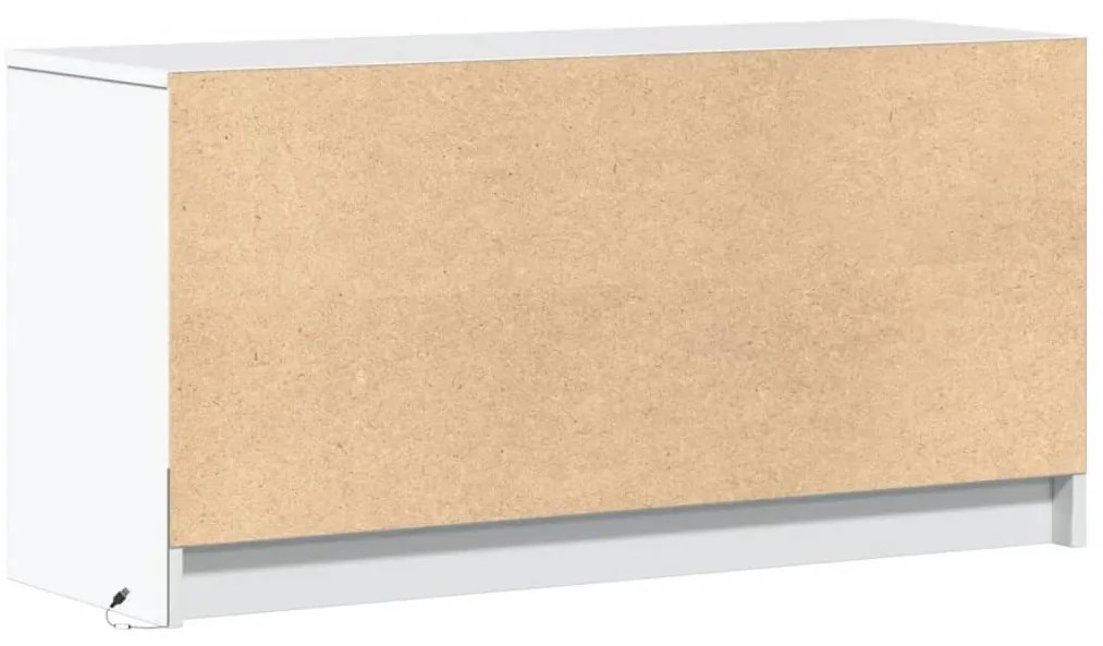 Móvel de TV com luzes LED derivados de madeira branco