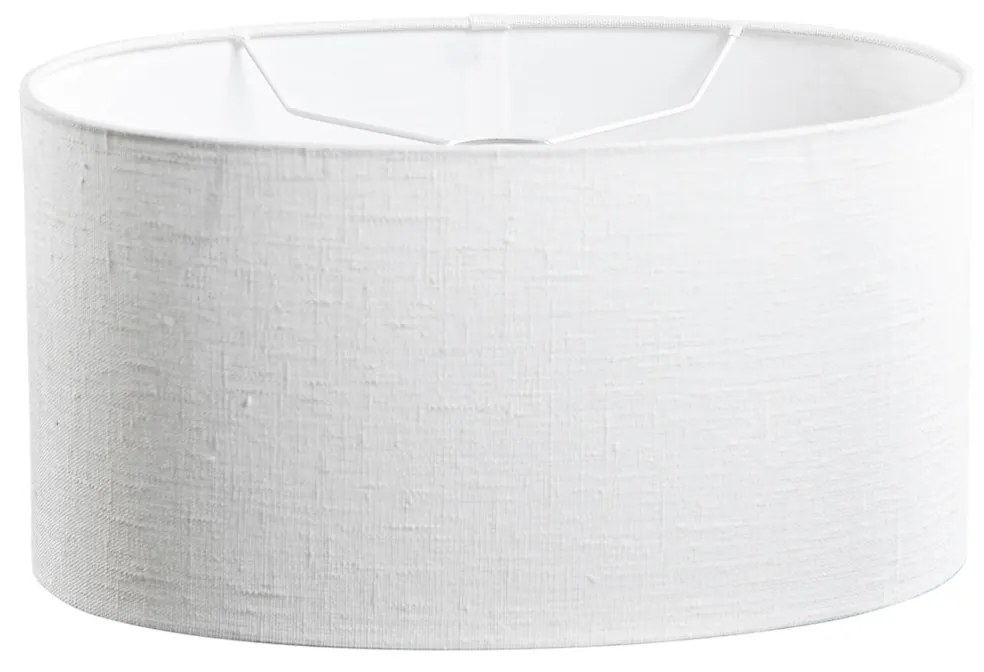 Abajur de Linho Branco Oval 35/23/18