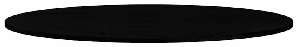 Tampo de mesa 120x60x2 cm carvalho maciça oval castanho-escuro