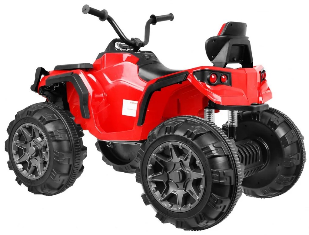 Moto 4 elétrica para crianças 12V 2x45W ATV Com Comando, com Rodas Espuma EVA, Assento couro ecológico, som Crianças Até 30Kg Vermelha