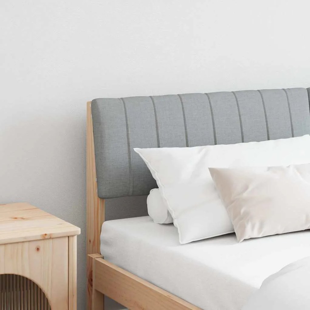 vidaXL Cabeceira estofada Cinzento-claro 160 cm