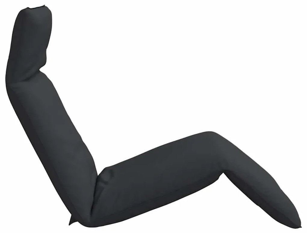 Espreguiçadeira dobrável 175x54x8,5 cm tecido Oxford preto
