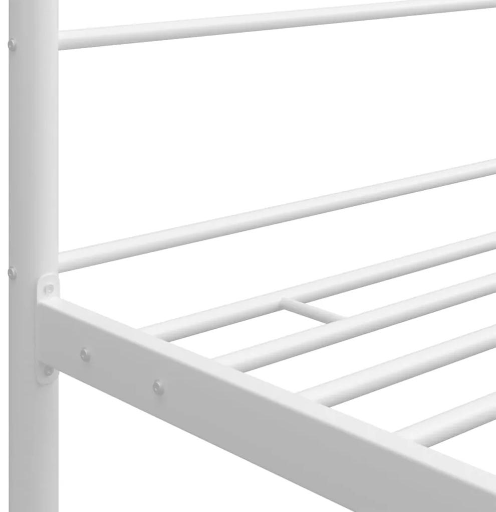 Estrutura de cama com dossel 120x200 cm metal branco