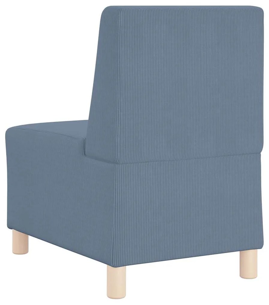 Sofá Chiar 2 pcs Azul 55 x 74 x 82 cm Tecido de veludo côtelé