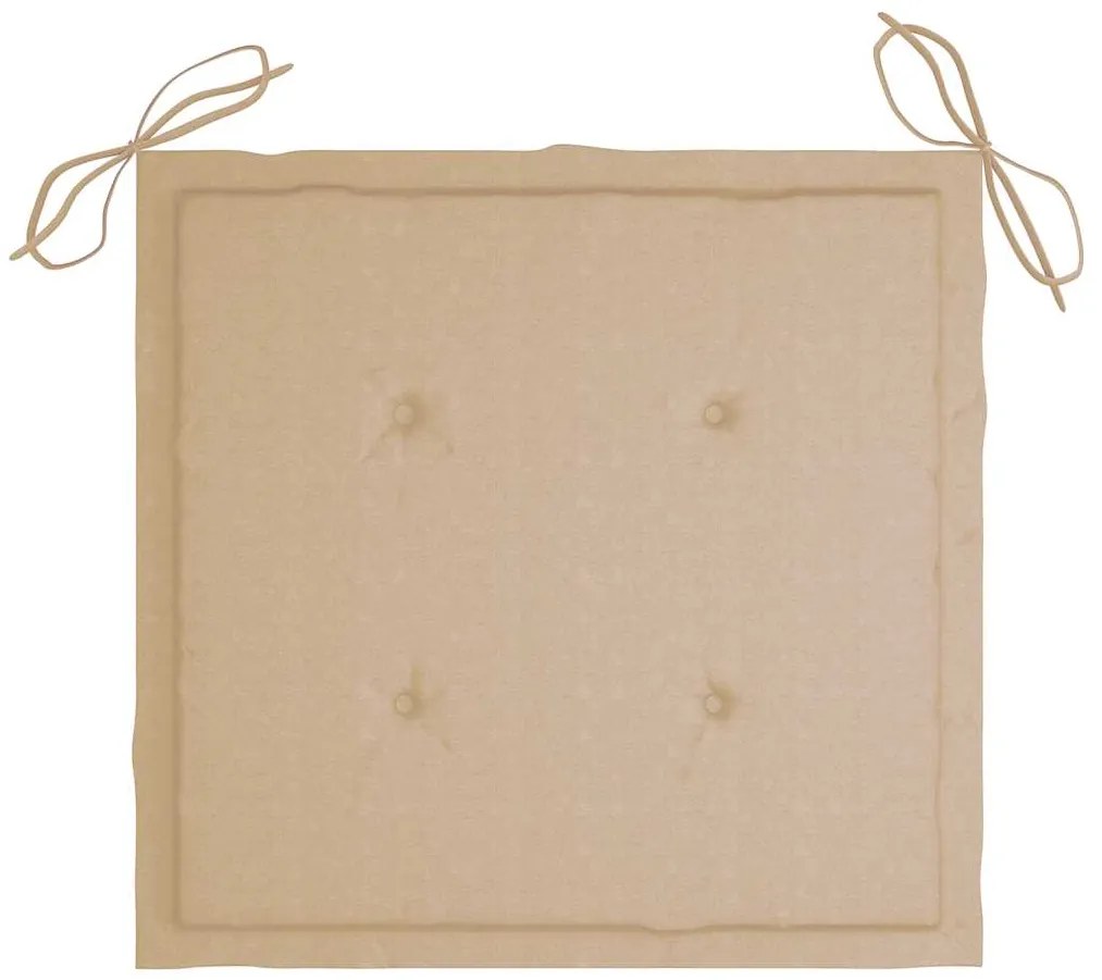 Cadeiras de jardim 6 pcs c/ almofadões madeira de acácia maciça