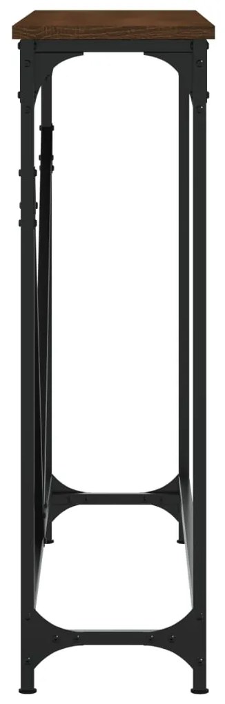 Mesa consola 102x22,5x75 cm derivados madeira carvalho castanho