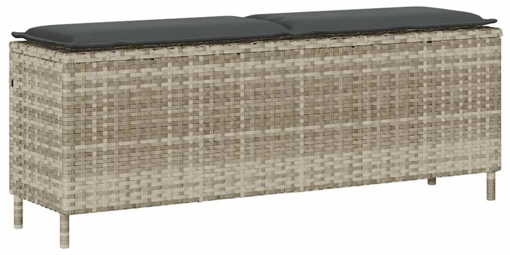 vidaXL Banco de jardim com almofadão 110x30x40,5 cm vime PE