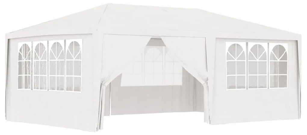 48527 vidaXL Tenda festas profissional + paredes laterais 4x6m 90g/m² branco