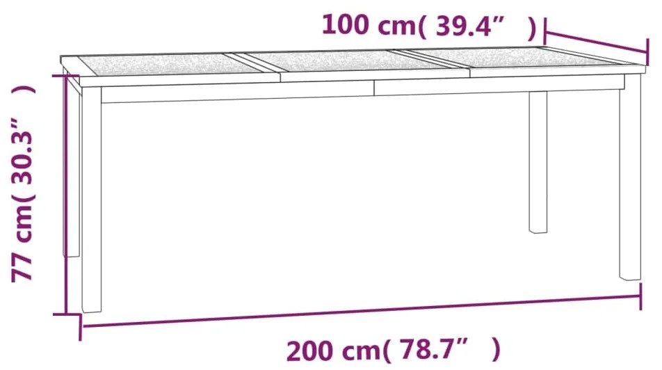 Conjunto de jantar para jardim 7 pcs madeira de teca maciça