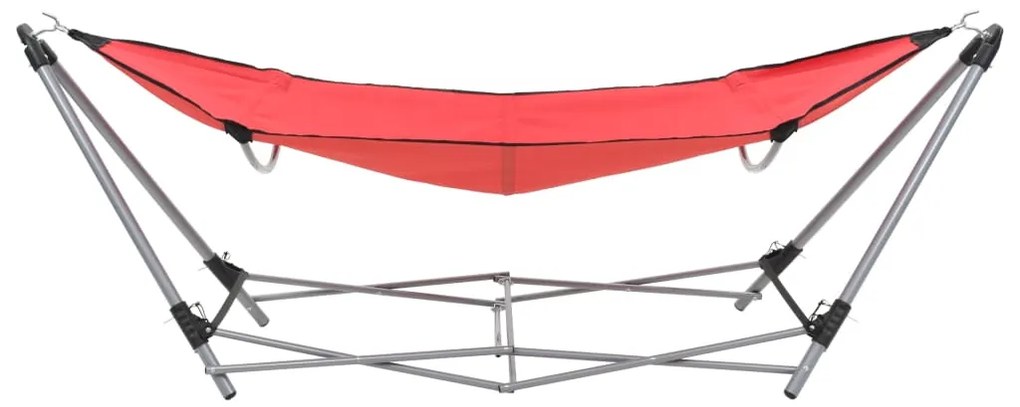 Rede com suporte dobrável vermelho