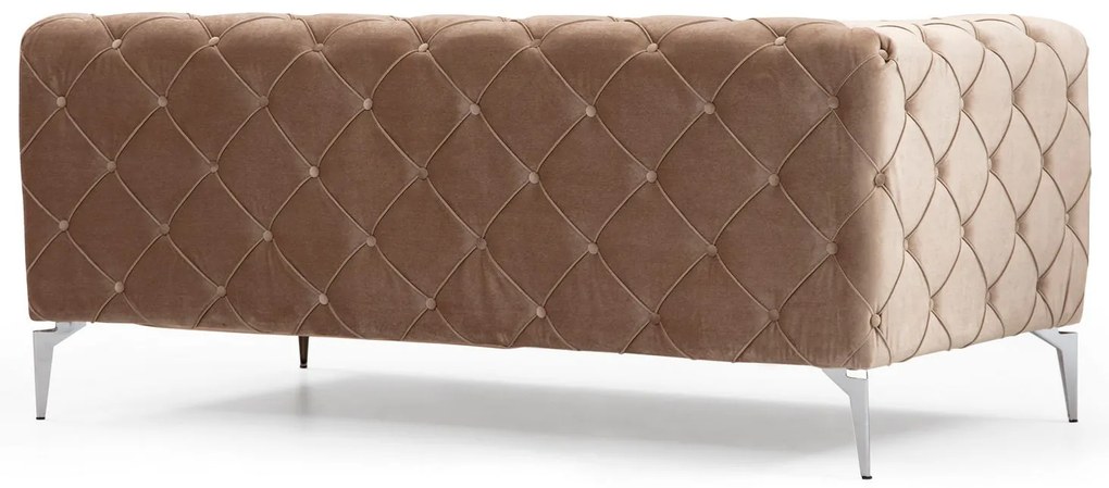 Sofá de 4 Lugares Como – Creme Escuro – 344x90x72 cm