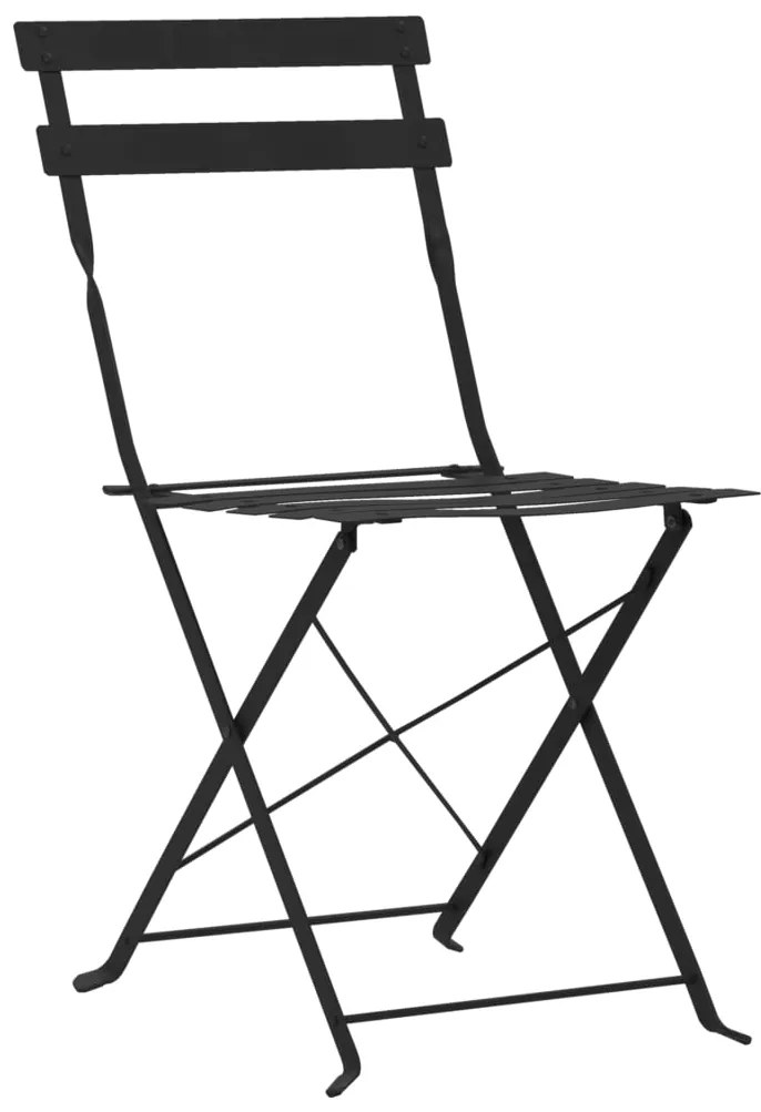 3 pcs conjunto bistrô em aço preto