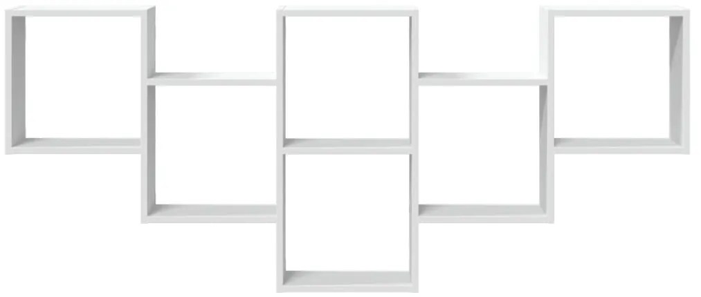 Prateleira de parede 159x18x66 cm derivados de madeira branco