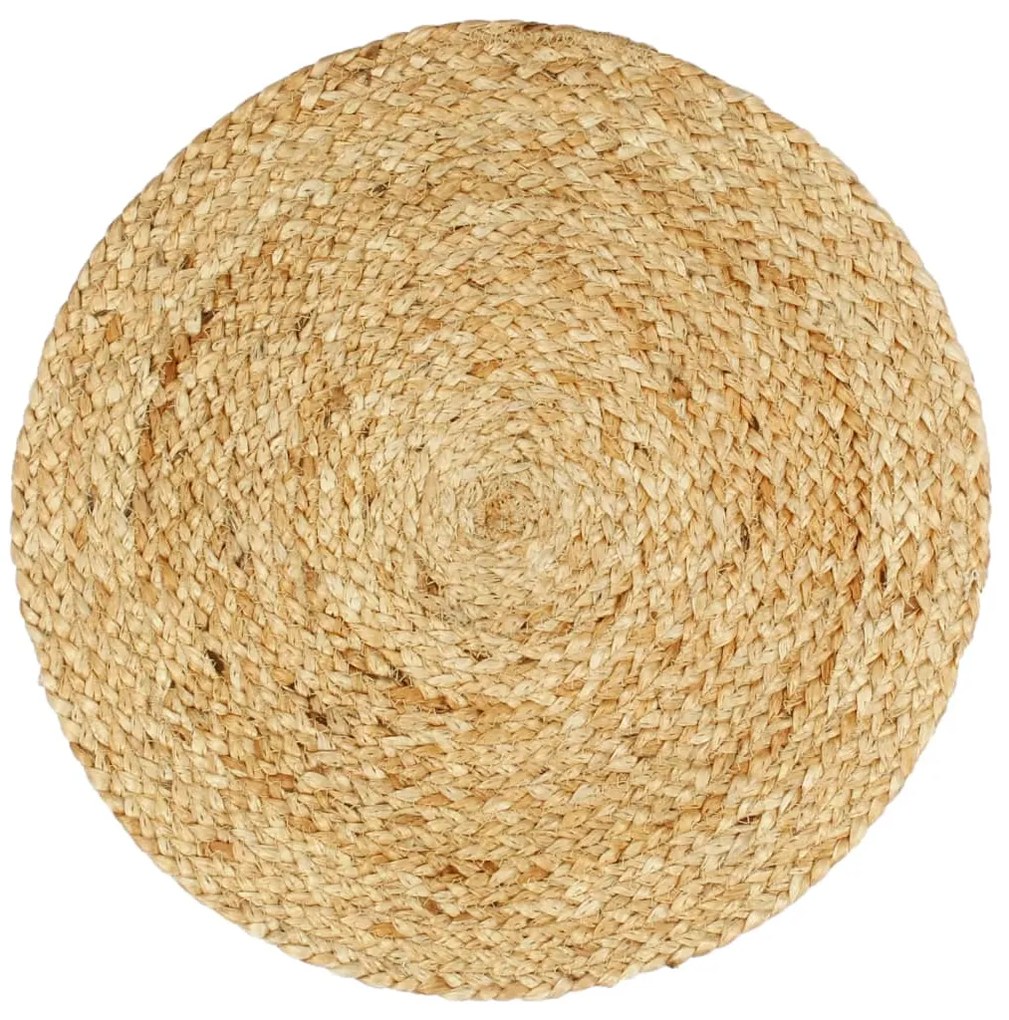 Individuais de mesa 6 pcs em juta liso 38 cm redondo natural