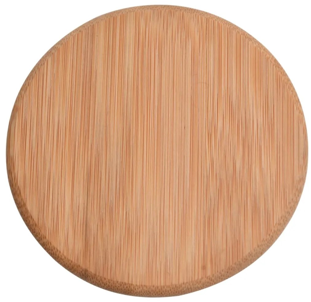 Frascos de vidro com tampas de bambu 6 pcs 600 ml