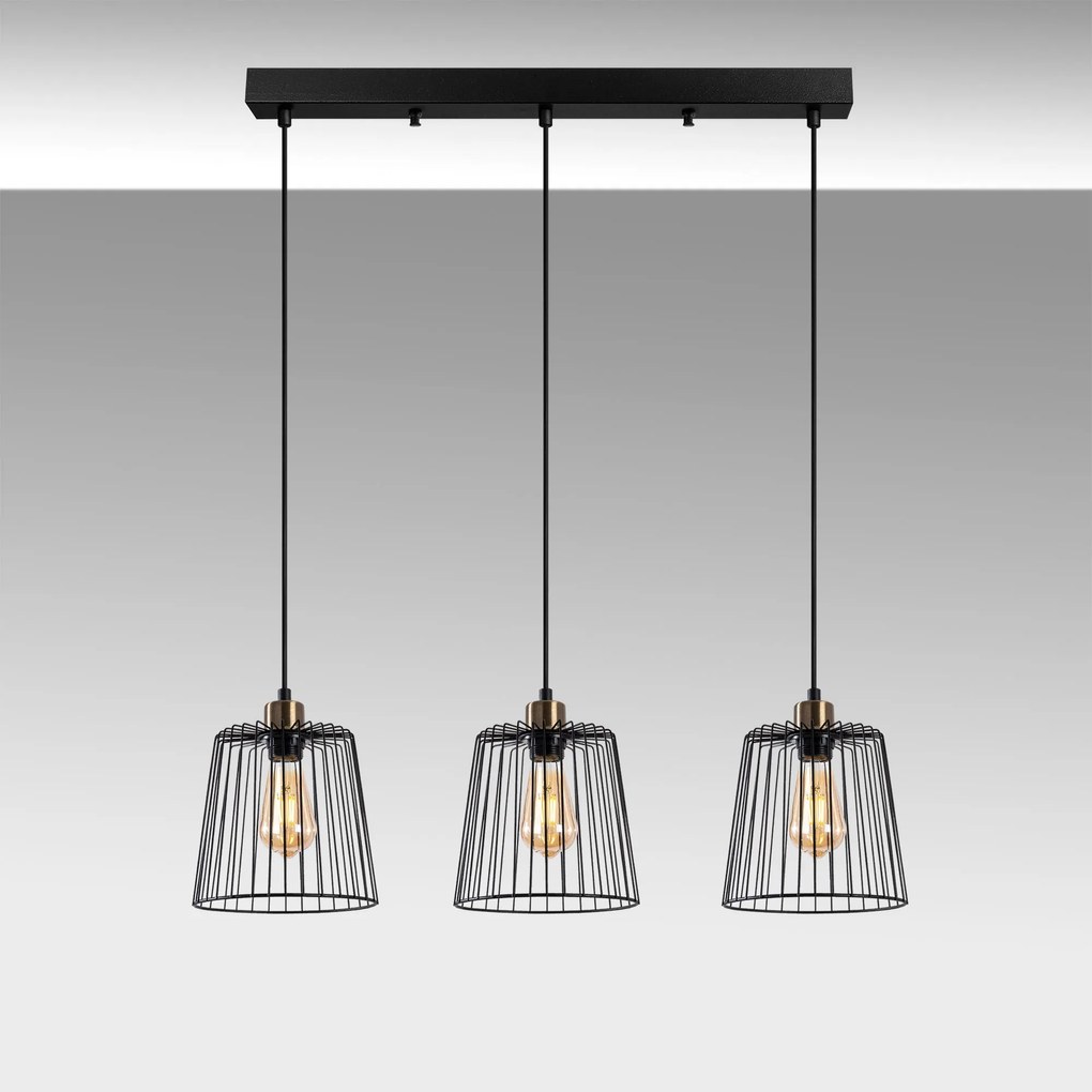 **** Candeeiro de Teto Pirlo – Preto Antigo – 68 x 16 x 114 cm
**