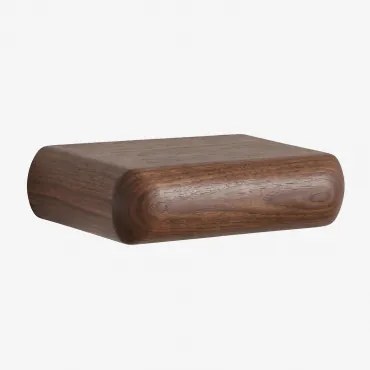 Estante De Parede Em Madeira Carmen ↔︎ 40 Cm & Castanho-acácia Escuro - Sklum
