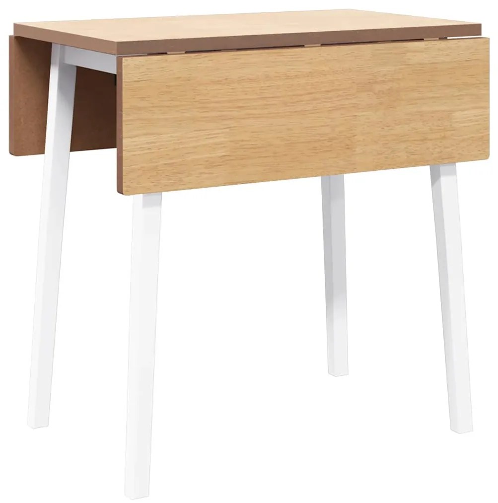 Mesa de jantar madeira seringueira maciça branco