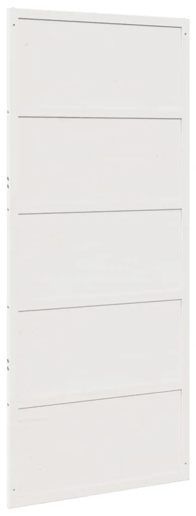 Porta de celeiro 90x208 cm madeira de pinho maciça branco
