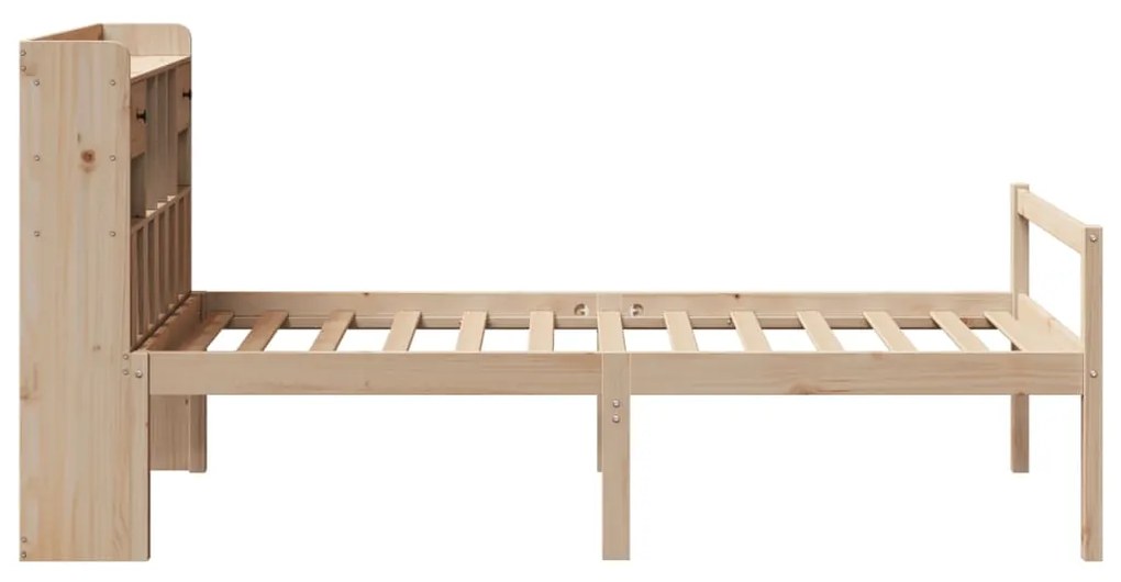 Cama com estante sem colchão 100x200 cm pinho maciço