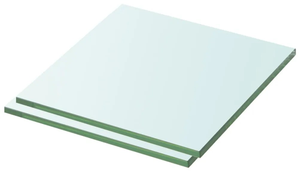 vidaXL Prateleiras 2 pcs 30x30 cm vidro transparente