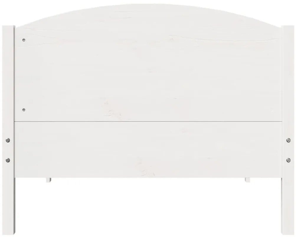 Cama sem colchão 75x190 cm madeira de pinho maciça branco