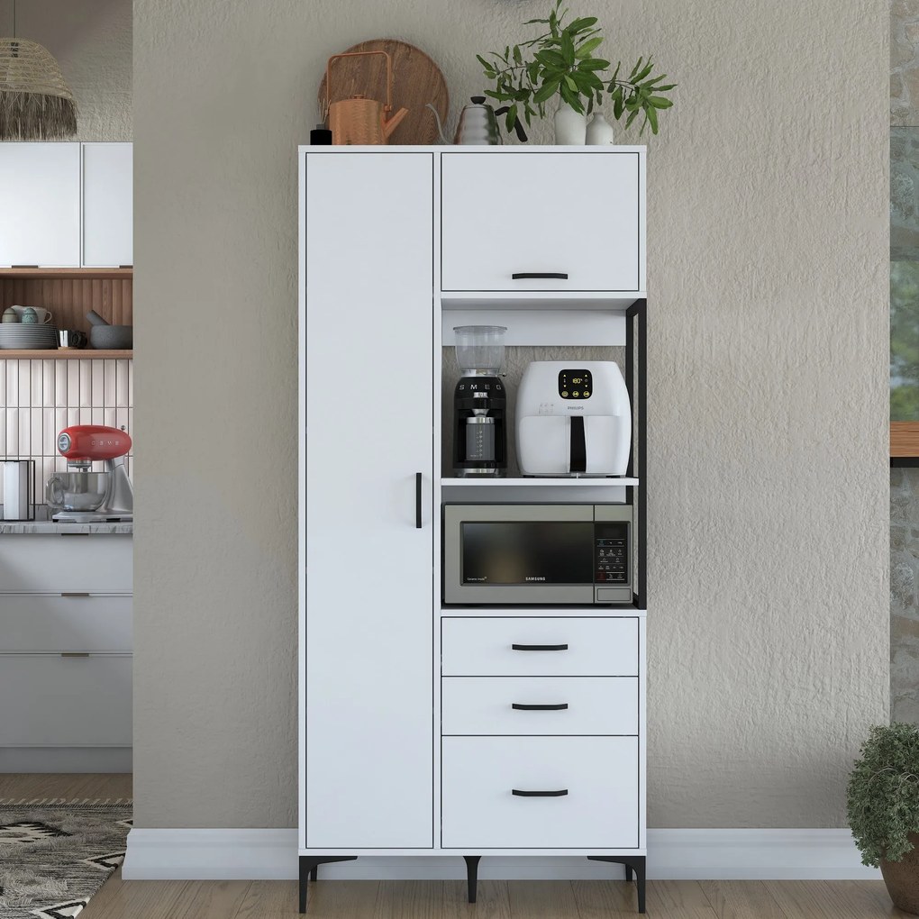 Armário Multiusos JE112 – Branco – 90x198,6x40 cm