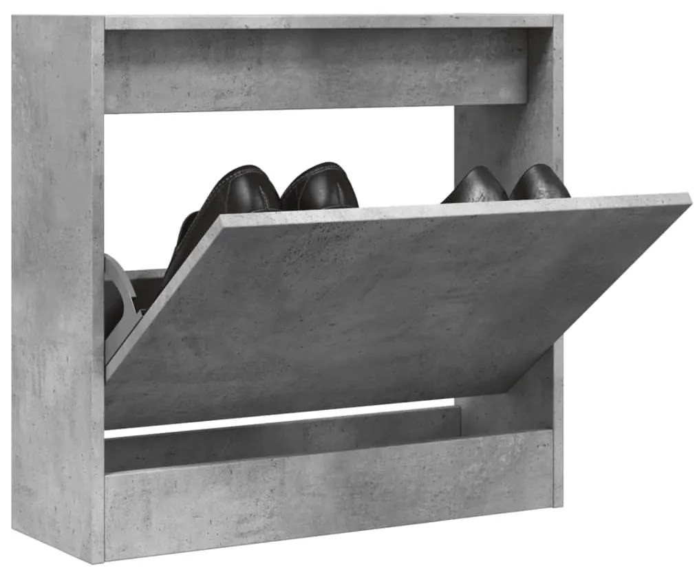 Sapateira 60x21x57 cm derivados de madeira cinzento cimento