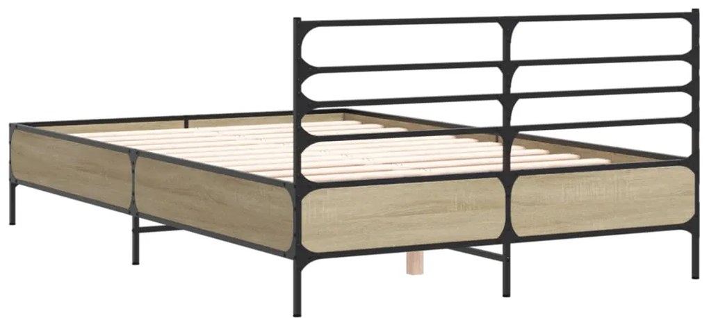 Estrutura de cama 135x190 cm derivados madeira/metal