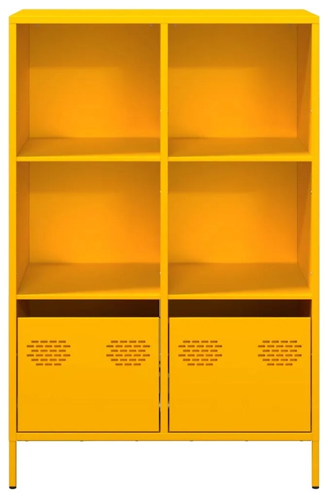 Móvel alto 68x39x103,5 cm aço amarelo mostarda
