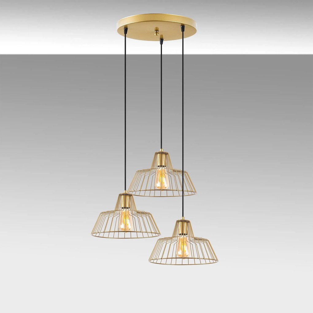 Chandelier Hakcu – Shiny Gold – 55 x 55 x 116 cm