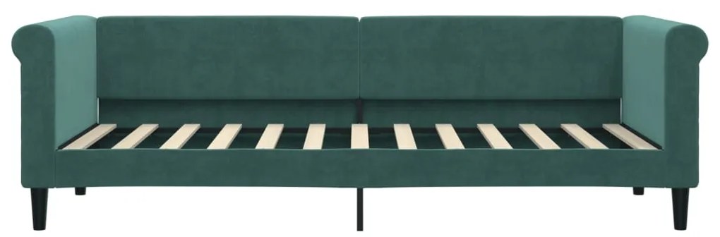 Sofá-cama 80x200 cm veludo verde-escuro