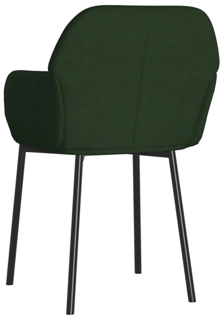 Cadeiras de jantar 2 pcs veludo verde-escuro