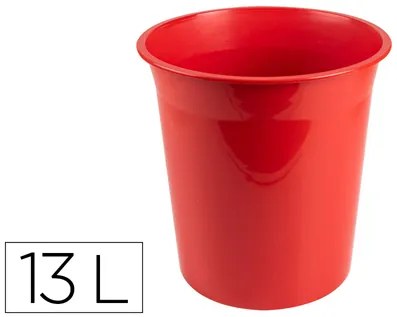 Cesto Plástico Q-Connect Vermelho Opaco 13 Litros
