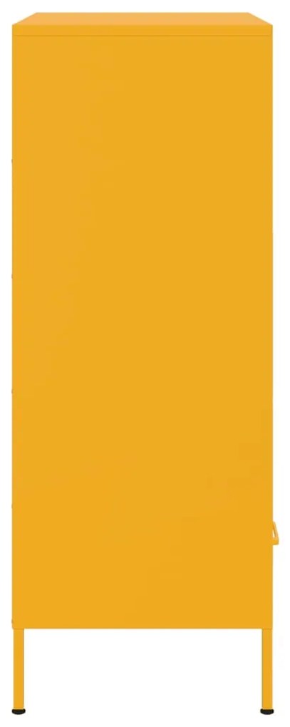 Móvel alto 68x39x101,5 cm aço amarelo mostarda