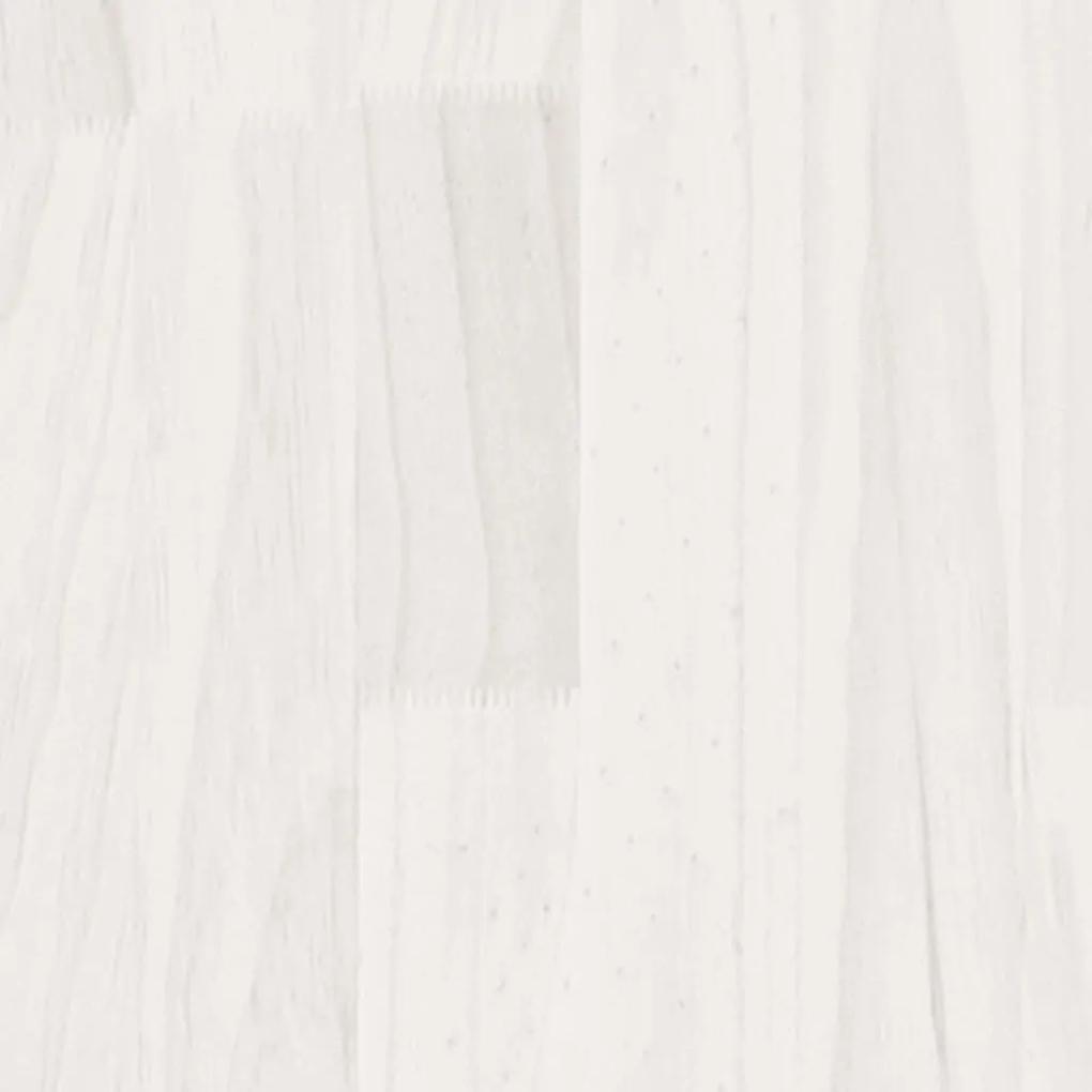 Mesa de cabeceira 40x30,5x40 cm madeira de pinho maciça branco