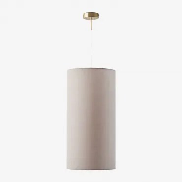Lâmpada De Teto Suspensa Em Tecido Arlina Dourado - Transparente & Cinzento Taupe Claro Ø30 Cm - ↑60 Cm Arlina - Sklum