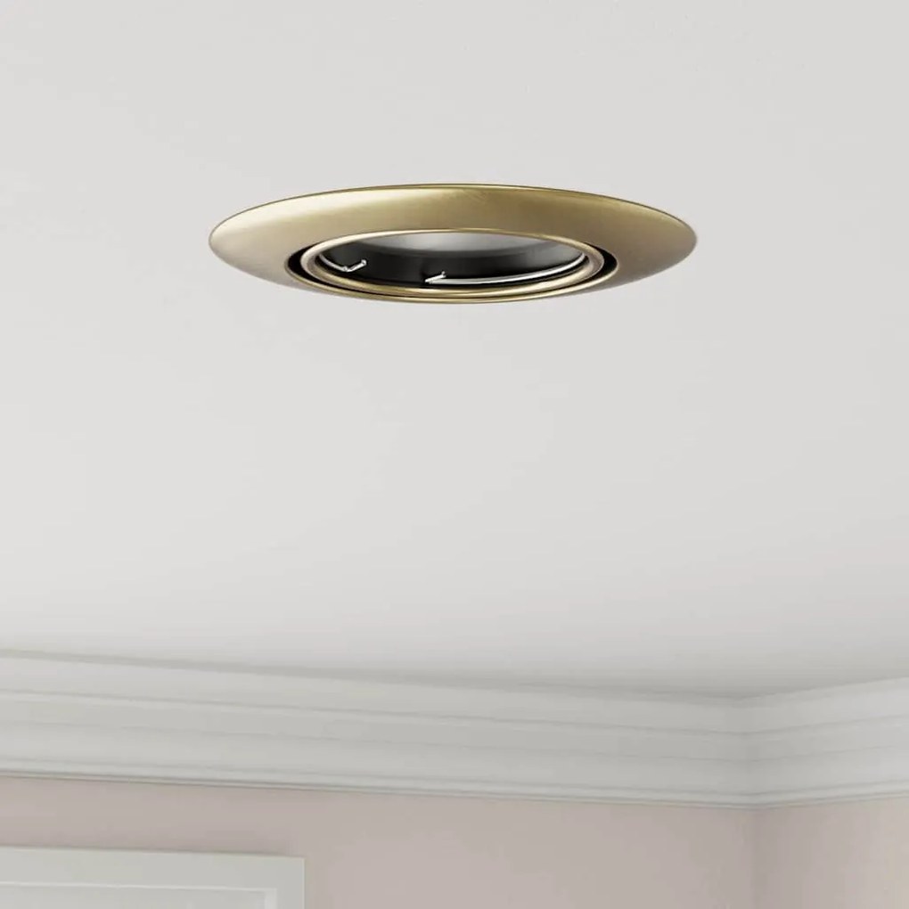 vidaXL Spotlights com holofotes 12 pcs Latão 9 x 9 cm Metal
